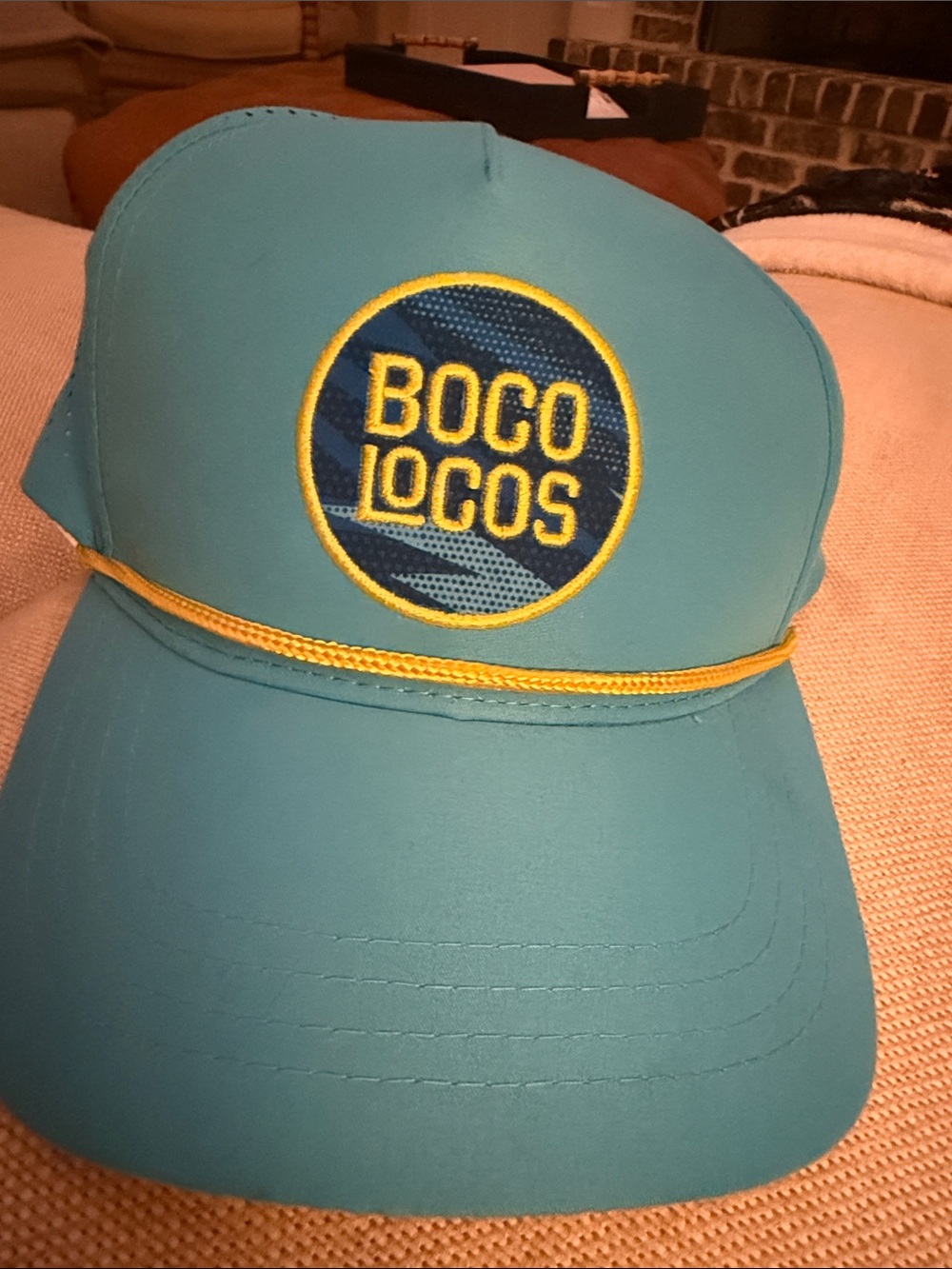 Boco Lovos Men's Teal Rope-Trim Trucker Hat